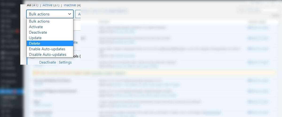 Uninstall Plugins