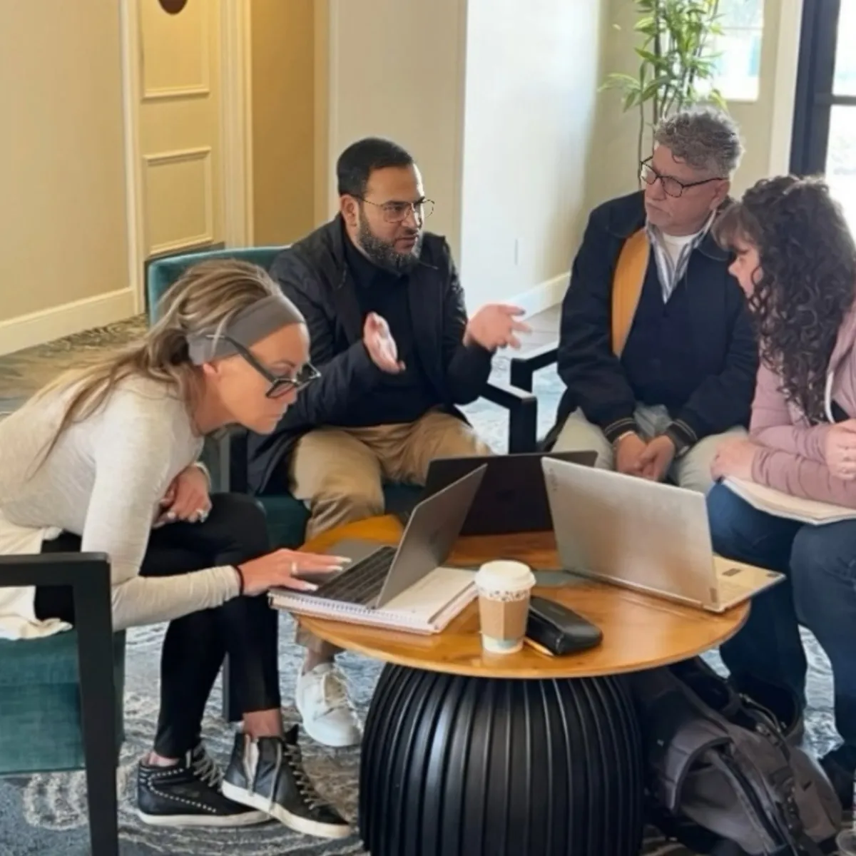 Muhammad Asmal with a group of business owners in San Diego